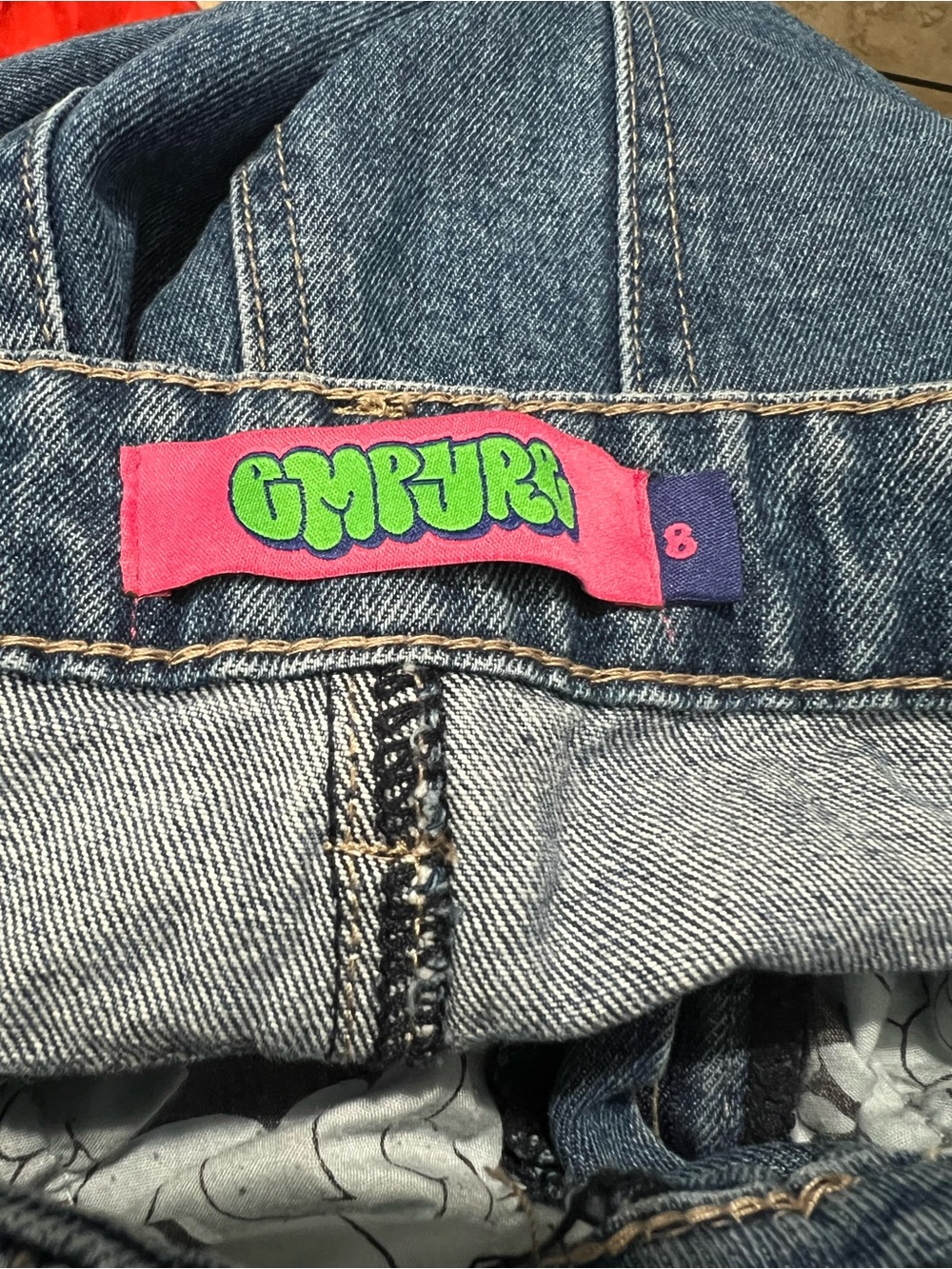 EMPYRE TORI SCORPION EMBROIDERED LOOSE FIT SKATE JEANS Inseam 31 - Picture 6 of 7